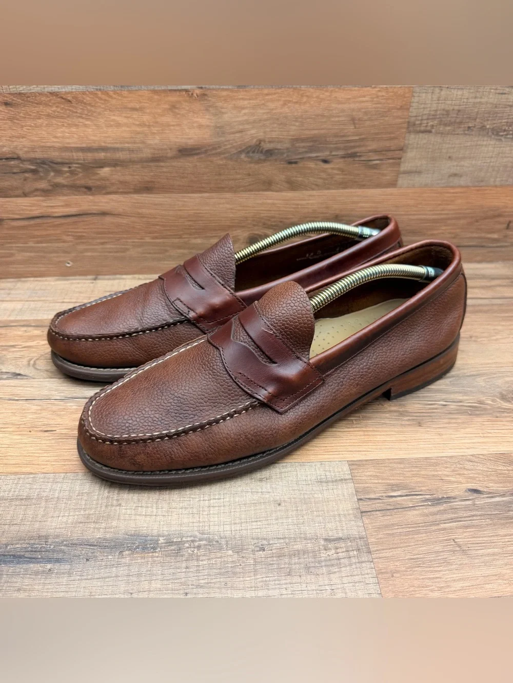 GH Bass Weejuns Leather Penny Loafers Size 13 Men Dark Brown Slip On Shoes